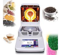 Analizador De Humedad Con LáMpara HalóGena, Medidor De Humedad RáPido Y De Alta PrecisióN Con Pantalla TáCtil De 5 Pulgadas, Para Granos/Piensos/Pellets De PláStico/Té/Harina, Etc,120g/0.001g