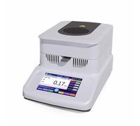 Analizador de humedad halógeno Balanza de laboratorio, capacidad de 120 g, legibilidad del 0,01%, secado por calentamiento a 40-180 °C, pantalla táctil, para pruebas de humedad de alimentos 120g/5mg