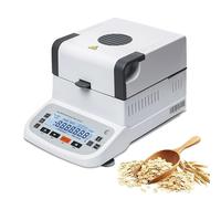 Analizador de humedad halógeno digital, analizador de humedad de laboratorio con pantalla LCD, capacidad de 120 g, precisión del 0,01%, control de temperatura de 40~160 ℃, para labora 0.005G/MD610A