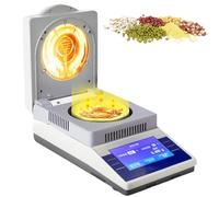 Analizador de humedad halógeno, medidor de humedad digital con pantalla LCD de 5 pulgadas, 2 modos de secado, calentamiento rápido de 60-160 °C, temporizador de 1 a 99 minutos, medición de laboratorio