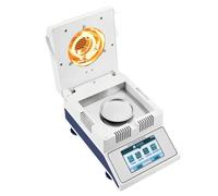 Analizador de humedad, medidor de humedad halógeno con control de temperatura de 60 a 160 °C, interfaz RS232 para pruebas de humedad rápidas y precisas en laboratorio, alimentos y análisis químicos