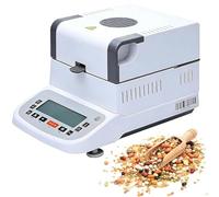 Analizador de humedad, probador digital de laboratorio con pantalla táctil LCD, calentamiento rápido de 40-160 °C, contenido sólido de precisión y prueba de humedad para granos, alimentos, polvo y