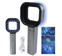 Analizador De Piel Con LáMpara Woods,Analizador De Aumento Profesional, áRea De Lente Visible 40 * 40 Mm,Tiempos De Aumento: 2 Veces, 365 Nm,Para Pruebas De Piel, SalóN De Cuidado En El Hogar, Spa