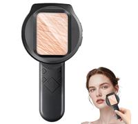 Analizador de piel dermatoscopio digital con pantalla IPS de 2.8 pulgadas, aumento de 100X y cámara de 16 MP, observación de piel y cuero cabelludo con luz LED múltiple, comprobador portátil de piel