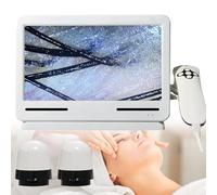 Analizador de piel y cabello, analizador de cabello para diagnóstico de la piel, microscopio digital para cuero cabelludo y folículos, detector de cuero cabelludo de 10,1 pulgadas, escáner de análisis