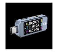 Analizador de potencia C5 tipo C compatible con pruebas de protocolo PD3.1 EPR y evaluación del rendimiento del dispositivo de carga con pantalla IPS de 1.47 pulgadas (gris)