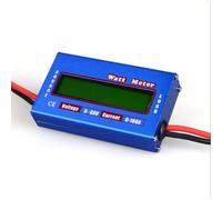 Analizador de potencia RC 0-60 V 0-100 A para aeronaves, medidor de voltaje digital con indicador de capacidad, medidor compacto de aleación de aluminio, color azul