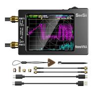 Analizador de red vectorial de SEESII Nanovna-H, analizador de antena de 10 KHz-1.5 GHz MF HF UHF que mide los parámetros S, relación de onda de voltaje estacional, fase, retardo, gráfico de Smith