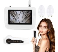 Analizador de vello cutáneo, LCD de 12,7 cm, microscopio digital, detector de cuero cabelludo, 50 x 200 x portátil, recargable, folículo piloso, aceite, humedad, detector de aumento, comprobador de