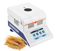 Analizador digital de humedad con calefacción halógena, pantalla táctil y control de temperatura para pruebas precisas de humedad en laboratorios