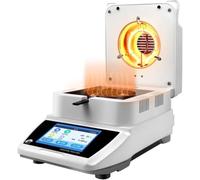 Analizador digital de humedad | Probador electrónico de humedad halógeno de precisión, 50 g, capacidad de 0,01 g, legibilidad química/biología/alimentos