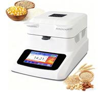 Analizador digital de humedad, probador halógeno de 450 W, portátil, precisión de 0,001 g, peso máximo de 120 g, rango ajustable de 40 a 230 °C para hierbas, té, productos farmacéuticos