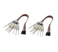 Analizador lógico Kit de gancho de prueba macho de 20 pines, cable de 20 cm con clips retráctiles, alambre de cobre para uso doméstico e industrial, compatible con analizadores logicos USB (blanco)