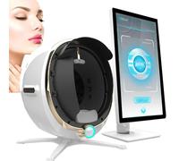 Analizador profesional de la piel, análisis facial inteligente con IA, detección de problemas cutáneos 3D, analizador de humedad de 8 espectros, multilingüe