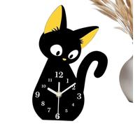 Analog Bedside Clock - Silent Non Ticking, Cat Desktop Timepiece, Acrylic