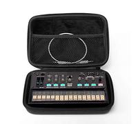 Analog Cases Glide Case para Korg Volca Series o sintetizadores comparables (Estuche de Transporte de Cuero de imitación Impermeable, con Robusto Mango de Goma), Negro