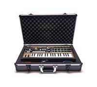 Analog Cases Pulse Case Korg MicroKorg o comparable Controlador Midi/Sintetizador/Vocalizador (Estuche de Transporte, protección de Esquina de Aluminio, Tapa Acolchada con asa), Negro