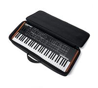 Analog Cases Sustain Case 49 para 49 Key Synthesizer (Acolchado de Espuma EVA de 2 cm, Paneles de plástico, Gran Bolsillo Exterior, Correa de Mochila, asa Gruesa y Grandes Cremalleras), Negro