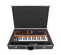 Analog Cases Unison Case para el Behringer Poly D (Estuche de Transporte, protección de Las Esquinas de Aluminio, Tapa Acolchada con asa, Compartimentos de Almacenamiento de Cables), Negro