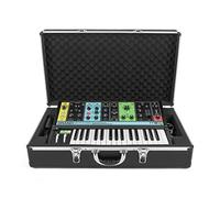 Analog Cases Unison Case para el Moog Grandmother o sintetizadores comparables (Estuche de Transporte, protección de Las Esquinas de Aluminio, Tapa Acolchada con asa), Negro