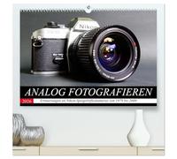 Analog fotografieren (hochwertiger Premium Wandkalender 2026 DIN A2 quer), Kunstdruck in Hochglanz: Als das Fotografieren noch umständlicher war...