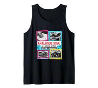 Analog Soul Retro Vintage Casete Vinilo Cámara Estética Camiseta sin Mangas