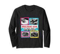 Analog Soul Retro Vintage Casete Vinilo Cámara Estética Manga Larga