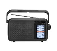 Sunstech RPS760 - Radio Am/FM Analógica Portátil con Antena Telescópica y Asa de Transporte. Color Negro.