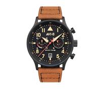 Analógico Modelo AVI-8 AV-4088-03 Carey Dual Time 44mm 5ATM. Marca Wristwatch