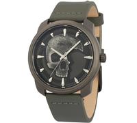 Analógico modelo bleder 3h silver & gun dial brown strap. marca polic