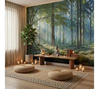 ANALTIRCE Papel Tapiz Fotográfico 3D Bosque De Pinos Tranquilo