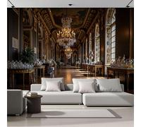 ANALTIRCE Papel Tapiz Fotográfico 3D Magnífico Palacio Pasillos 250An×175Al cm Papel Pintado Panorámico, Barroco Arquitectura Fotomurales Decoración Pared Moderna para Cuarto de Niño, Salón, Marrón