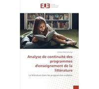 Analyse de continuité des programmes d'enseignement de la littérature