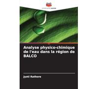 Analyse physico-chimique de l'eau dans la région de BALCO