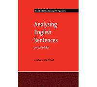 Analysing English Sentences (Cambridge Textbooks in Linguistics)