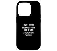Analyst Accountant Humor Didn'T Choose The Spreadsheet Life Carcasa para iPhone 14 Pro