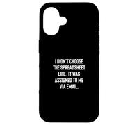 Analyst Accountant Humor Didn'T Choose The Spreadsheet Life Carcasa para iPhone 16