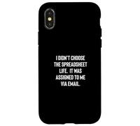 Analyst Accountant Humor Didn'T Choose The Spreadsheet Life Carcasa para iPhone X/XS