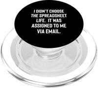 Analyst Accountant Humor Didn'T Choose The Spreadsheet Life PopSockets PopGrip para MagSafe