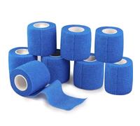 ANAMPION 8 rollos de cinta autoadhesiva para calcetines de fútbol de 5 cm x 4,5 m, vendajes cohesivos autoadherentes para primeros auxilios, cinta deportiva atlética para muñeca, tobillo, mascotas y