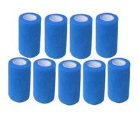 ANAMPION Venda Cohesiva 9 Pack 7.5cmX4.5M Venda Cinta Bendaje Adhesiva Vendaje Autoadhesivo Deportiva Tape Cohesivo Para Muñeca Dedos Lesiones Deportivas,Hinchazón (Azul 9)