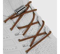 Anan520 Cordones elásticos para zapatos, sin cordones, para todos los zapatos de adultos y niños, se adapta a zapatos de mesa y zapatos casuales (2 pares), Marrón