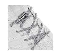 Anan520 Cordones elásticos para zapatos, sin cordones, para todos los zapatos de adultos y niños, se adapta a zapatos de mesa y zapatos casuales (2 pares), Gris Reflectante