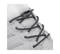 anan520 Cordones elásticos para Zapatos, sin Cordones, para Todos los Zapatos de Adultos y niños, se Adapta a Zapatos de Mesa y Zapatos Casuales (2 Pares), Gris