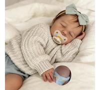 Anano 20 Inch Muñecas De Cuerpo Completo, Bebes Reborn Cuerpo Vinilo, Reborn Completo,Bebe Newborn De Realistas Niña con Accesorios