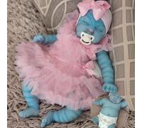 Anano Avatar Muñeca Bebé Reborn Hiperrealista De Silicona Platino Cuerpo Completo Entero Realistas Y Reciennacida Piel Brillante Múltiples Tamaños (20"- MELOCOTÓN-Silicona-Fuxia)