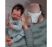 Anano Bañable Bebe Reborn Silicona Cuerpo Completo Niño con Pelo 18 Pulgadas Muñecos Bebes Recien Nacidos Reborn Cuerpo Silicona Entero Que Parecen De Verdad Piel Humana