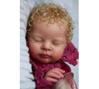 Anano Bebe Reborn de Vinyl Flexible, Bebé Realista de 18 Pulgadas con Pelo, Muñeca Infantil Suave y Agradable para Niños Mayores de 3 Años, Regalo Ideal