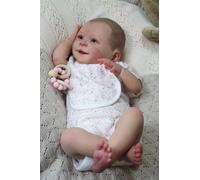Anano Bebe Reborn Silicona Cuerpo Completo 45 Cm Muñecas para Niñas,Bebe Reborn Realista Muñeca De Silicona,Un Bebé Recién Nacido Tan Mono Se Puede Lavar A Máquina con Accesorios