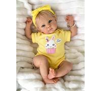 Anano Bebe Reborn Vinilo Cuerpo Completo,45 CM Muñeca Vinilo Bebe Reborn Realista,Muñecas De La Vida Real Muñecas para Niñas Se Puede Lavar A Máquina con Accesorios